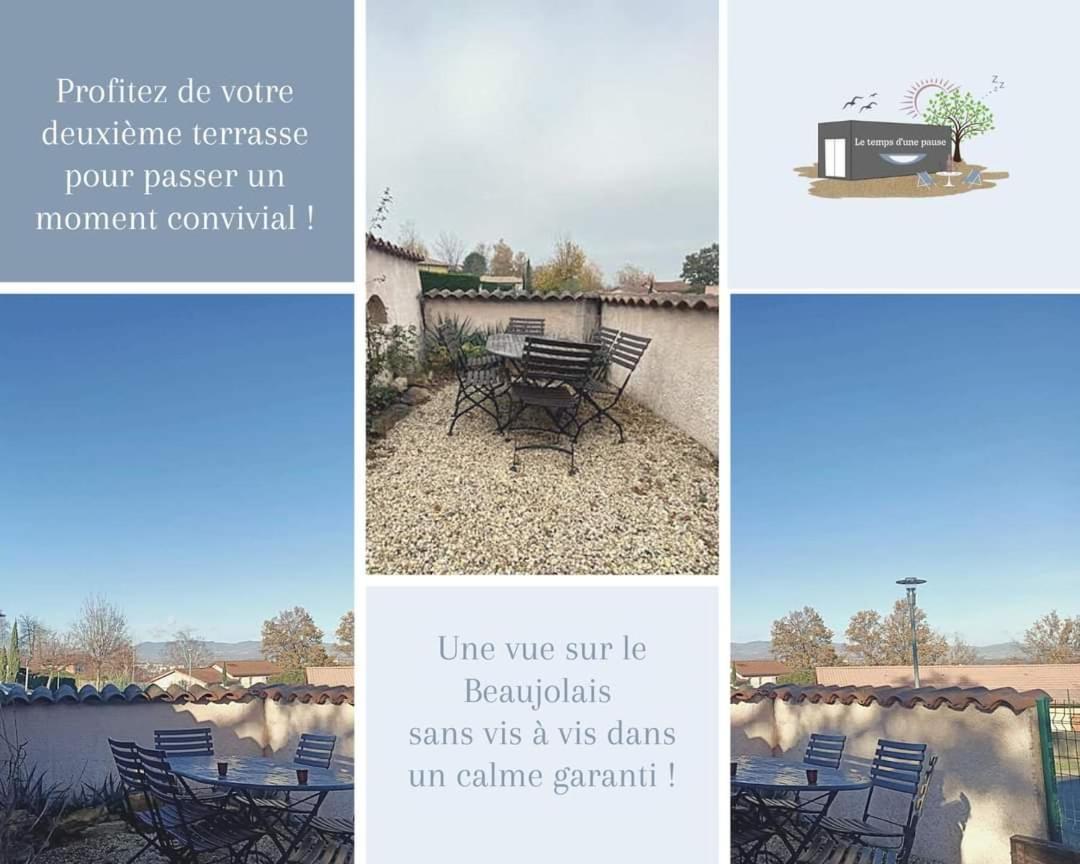 Studio De Jardin "Le Temps D Une Pause" Jusqu'A 4 Personnes En Face Du Beaujolais - Climatisation Et Borne Recharge Vehicule Electrique Montmerle-sur-Saone Экстерьер фото